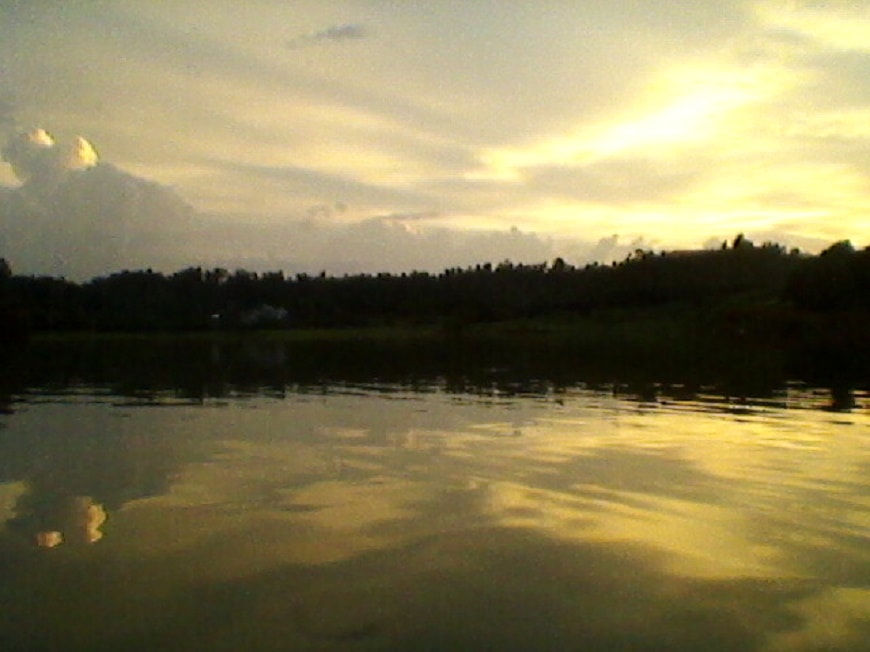 Golden View of Lake Behind Papnash Temple