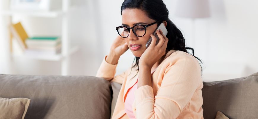 Woman Calling Family